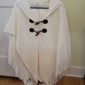 Cream colored poncho